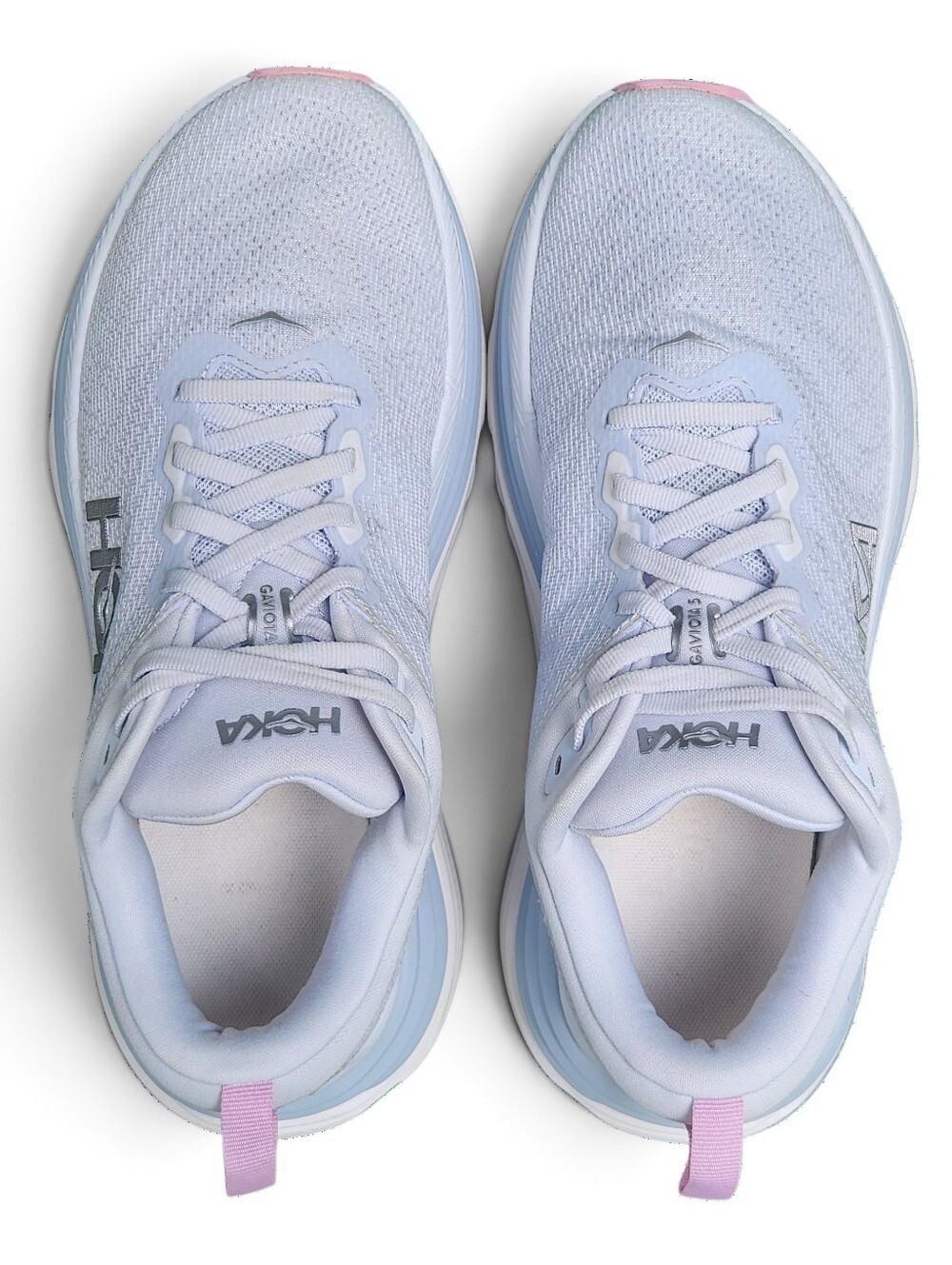 Hoka Gaviota 5 Women's White Light Blue Athletic Running Cushoned Sneakers Shoes - Picture 12 of 16
